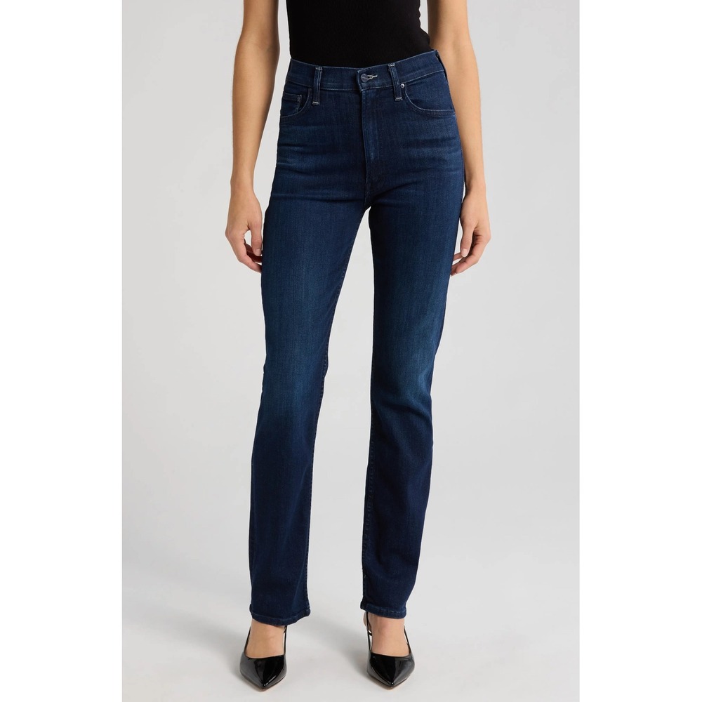 Mother High-Waisted Double Rider Skimp Jeans Size 30 Dark Blue Women's